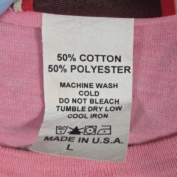 Vintage Tootsie Roll Mr Owl Graphic Tee Pink How Many Licks Shirt Womens L - Picture 5 of 6